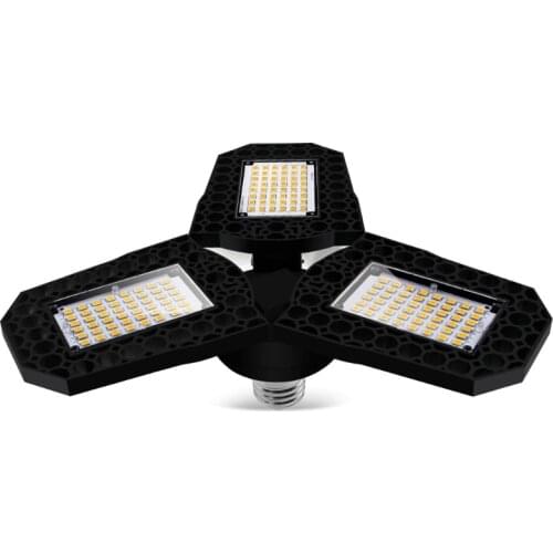 LED Lamp E27 LED Bulb 40/60/80W Garage Light 110V 220V Deform Light for Workshop Warehouse Factory Gym F19A