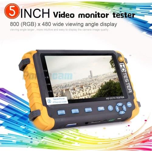 CCTV TESTER 5MP safety protection 5 INCH Tester AHD TVI 4MP CVI Analog CCTV Tester Monitor VGA HDMI UTP Cable Test 8W