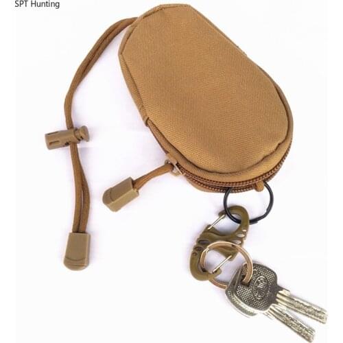CQC Outdoor Military Tactical EDC Mini Key Wallet Coin Purse Zipper Pouch Small Pocket Keychain Holder Case Bag