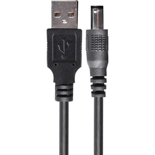 USB Male to DC 5.5x2.1 mm DC5V Power Supply Line Charging Adapter Cable