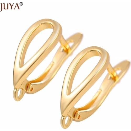 JUYA New Creative Earrings Hook Clasps Gold color High Quality Copper Metal Earring Findings For DIY Women Jewelry Making