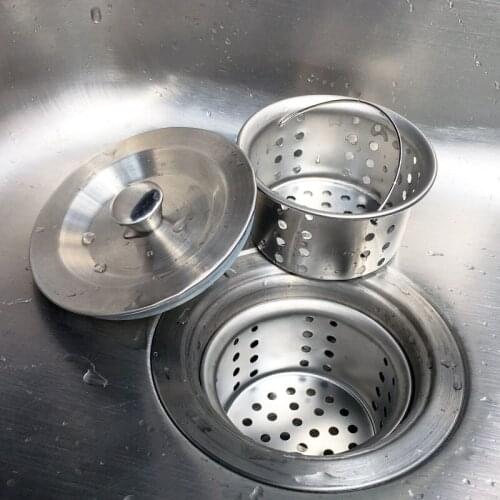 1 pc of Portable stainless steel sink sewer filter Floor Drain Waste Drain Hair Colanders Kitchen Gadgets Home Accessories