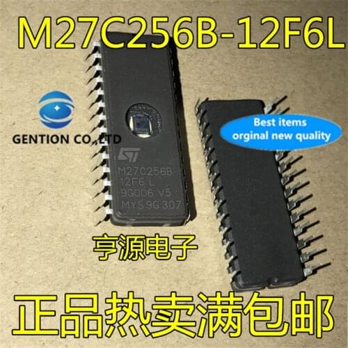 10Pcs M27C256B-12F6 M27C256B-12F6L DIP-28 M27C256B storage in stock 100% new and original