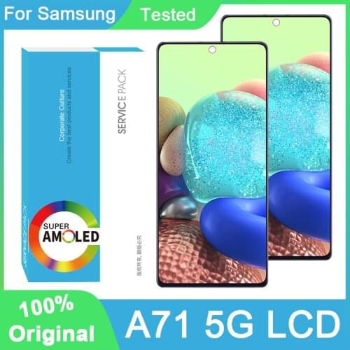 100% Original 6.7'' Super AMOLED Display For Samsung A71 5G A716 A716U Full LCD Touch Screen Digitizer Assembly Repair Parts