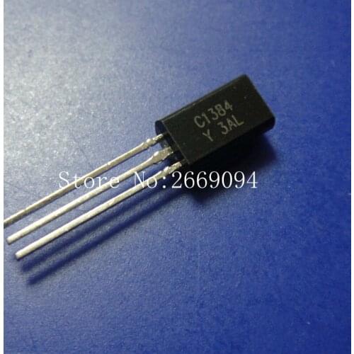 100pcs/lot Transistor DIP 2SC1384 TO-92L 1A 60V PNP