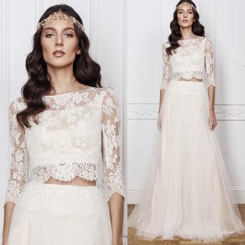 2018 sexy see through back thermal imager strapon features closure Two pieces lace cheap party prom Mother of the Bride Dresses