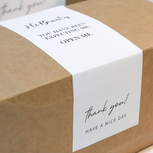 30 Pcs/Pack Rectangle Thank You Stickers Seal Labels Scrapbooking For Handmade Gift Box Packaging Decoration Sealing Stickers