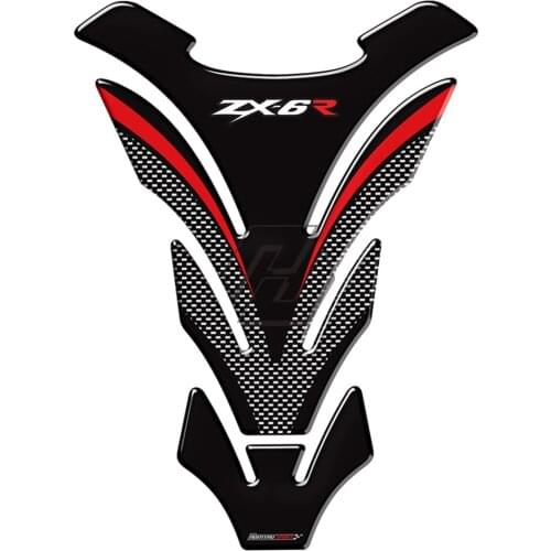 3D Motorcycle Tank Pad Protector Decal Stickers Case for Kawasaki ZX6R ZX-6R ZX-6RR Tank