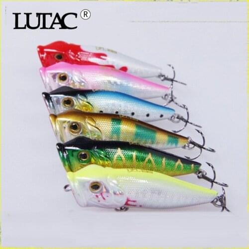 6 pcs mixed color Lutac fishing hard lure topwater fishing tackle artificial bait freshwater casting lure China lures