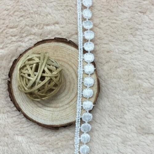 60Yards/lot African Guipure Water Soluble White Lace Trimming High Quality Cheap French Border Black Lace Fabric Ribbon