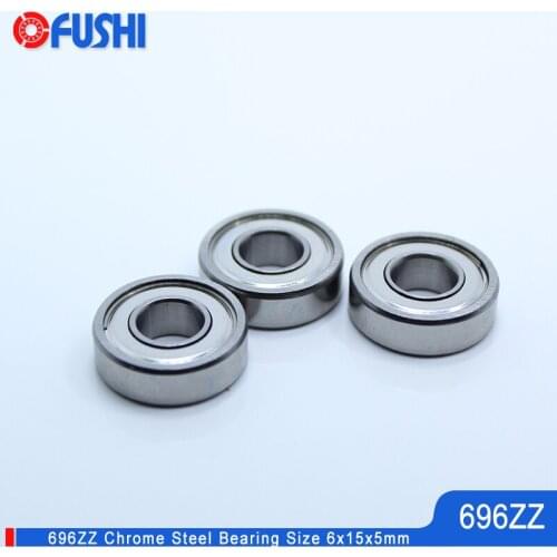 696ZZ Bearing 6x15x5 mm 10PCS Double Shielded Miniature Deep Groove Skate Board 696 Z ZZ Ball Bearings 696Z