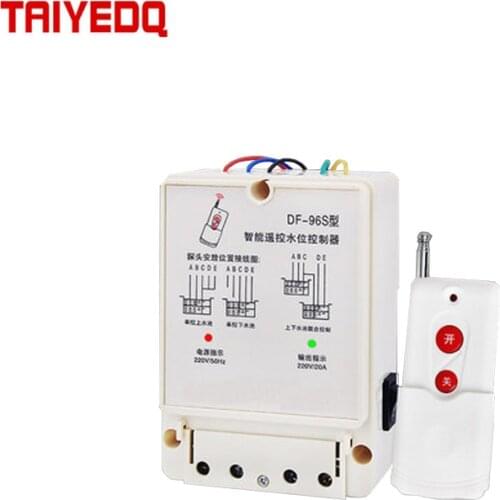 Wireless Remote Control Water Tower Water Level Controller DF-96S Water Pump Liquid Level Float Valve Fully Automatic