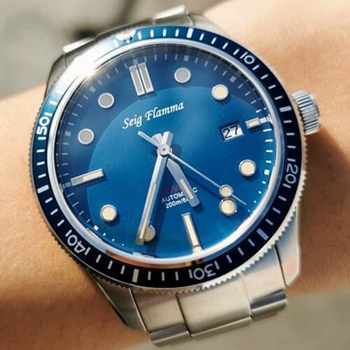 Vintage Sports Watch Men Luxury Mens Mechanical Watch Top brand 200M Diver Automatic Watches 42mm Sapphire Luminous Wristwatch