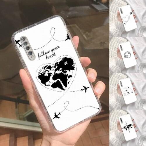 World Map Travel Phone Case Transparent For Xiaomi Redmi note 3 9 7 4 8 8T 10 CC9E 11ULTRA T lite PLAY pro 4G 5G