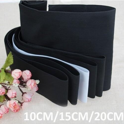 10/15/20cm Black Crochet Belt Elastic Band Strap for Maternal Abdomen Wrist Waist DIY Sewing Elastic Rubber Band