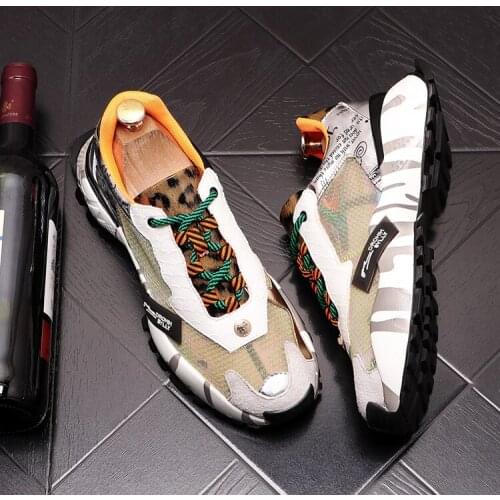 Designer 2021 Men Shoes Air Mesh Breathable Graffiti Mix Colors Causal Flats Platform Loafers Sport Walk Sneakers Zapatos Hombre