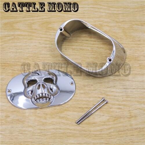 Rear brake light cover Skull head For Softail Sportster Road King Dyna Glide Electra Glide Night Train Fat Boy LOW RIDER