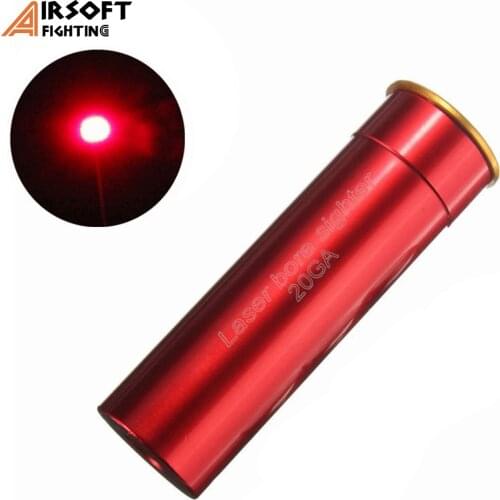 12GA Laser Bore Sighter Red Dot Laser Brass Cartridge Boresighter Scopes Rifle Sighter Airsoft Hunting Copper Sighting Tools