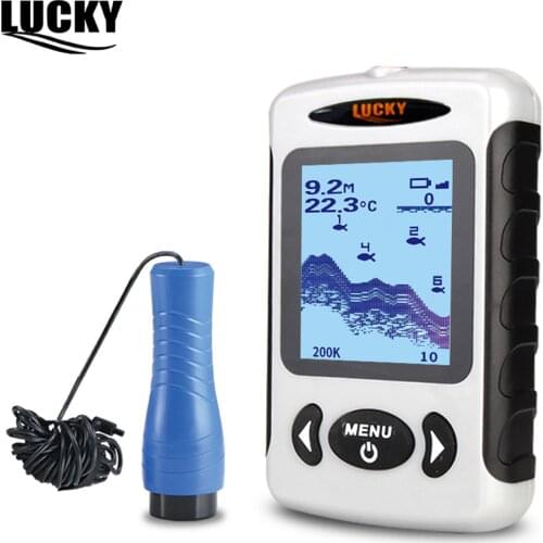 LUCKY FF718D-Ice 2.2" LCD Portable Fish Finder Outdoor 200KHz/83KHz Dual Sonar 100M Fish Detector for Ice Fishing