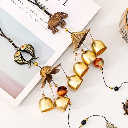 1 Piece of Lucky Metal Metal Wind Chime Antique Wind Chime Copper Courtyard Garden Outdoor Living Decoration
