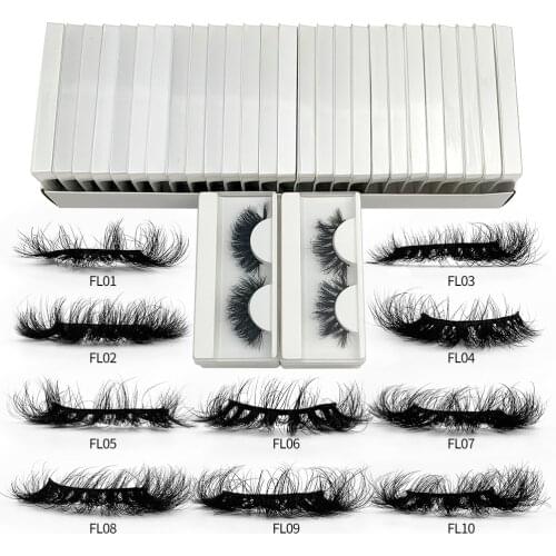Mikiwi FL No Box 10/30/40/50 Pairs Fluffy Mink Lashes 20mm 5D Mink Reusable Short Natural Eyelashes Maquillaje