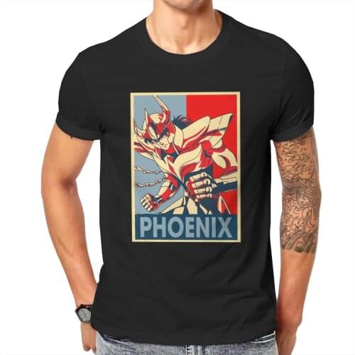 Men phoenix saint seiya anime andromeda art for fans Anime Shiryu Gold Saint Funny Graphic Classic Graphic T-shirts