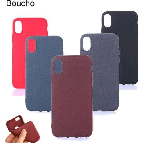 Boucho Phone Case For iphone 12 11 Pro MAX XS XR 12Mini SE 6 6s 7 8 Plus Fashion Plush Texture Matte Cases For iphone X Cover