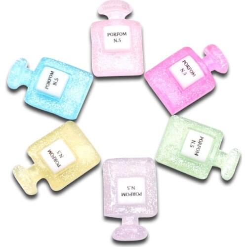 20Pcs Mixed Perfume Bottle Resin Crafts Christmas Decoration Flatback Cabochon Embellishment For Scrapbook DIY Accessoris 22mm