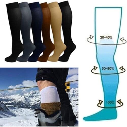 Unisex Socks Compression Stockings Pressure Varicose Vein Stocking knee high Leg Support Stretch Pressure Circulation 1 Pair