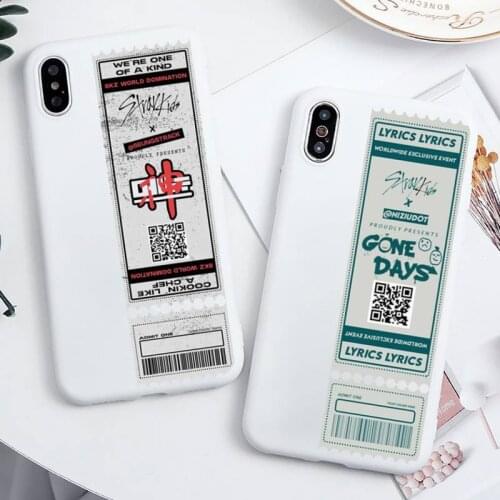 Original Luxury Stray Kids tickets Design Phone Case Candy Color White for iPhone 11 pro XS MAX 8 7 6 6S Plus X 5S SE 2020 XR