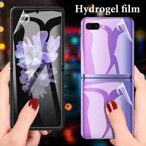 Front Back Screen Protector For Samsung Galaxy Z Flip Smart Protective Film Soft Hydrogel Film Full Cover For Samsung Z Flip