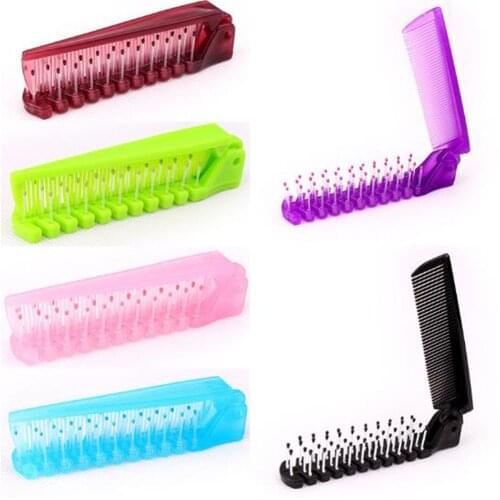 1pcs New Disposable Travel Hair Comb Brush Massage Hair Comb Foldable Plastic Hair Comb Styling Tool Anti-Static Comb Free Ship