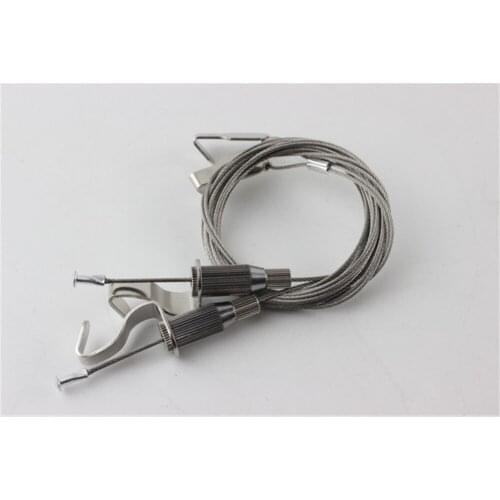 Adjustable length steel wire rope suspension cord ceiling poster hook rope metal heavy photo frame holder cord