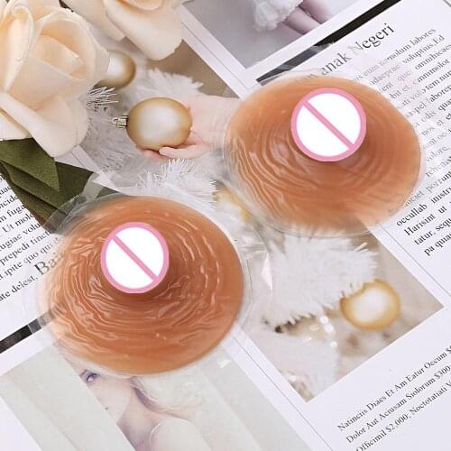 1 Pair Self-adhesive Reusable Washable Silicone Nipple Patch Sticker Pasties Breast Form Patch for Men Drag Queen Crossdressers