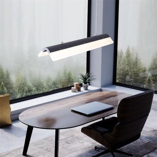 Modern Strip LED Pendant Lamp Dinning Room Lights Simple Art Curve Hanging Light Living Room Lamps Designer Lighting Fixtures