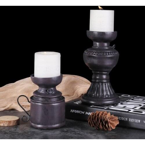 Home Supplies Antique Oil Lamp Model Retro Candlestick Desktop Decoration Candle Holder Decoration Furnishings Photography Prop