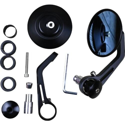 Universal Aluminum bar mirror CNC vintage motorcycle handle bar mirror suitable for inner diatemer 14-18mm handle bar