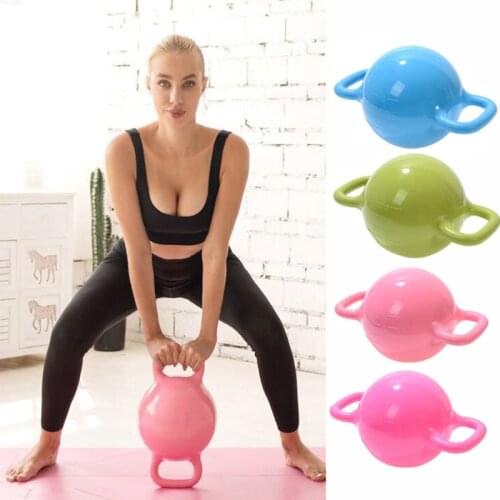 Water Kettlebells Adjustable Weight Bodybuilding Strength Training No-Slip PVC Double Ear Handle Portable Yoga Workout Equipment