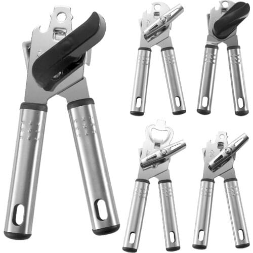 High Quality Cans Opener Kitchen Tools Professional Handheld Manual Stainless Steel Can Opener Side Cut Manual Jar Opener