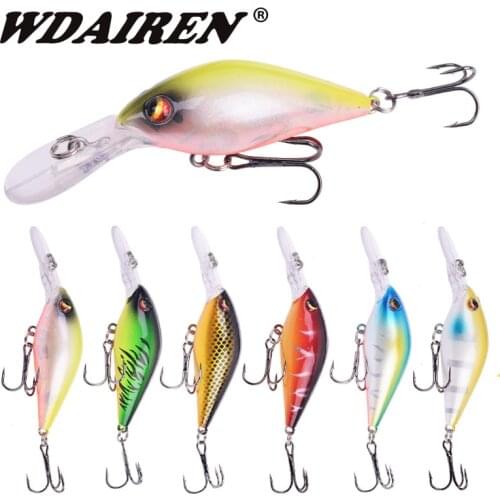 WDAIREN Brand Lifelike Crankbaits Fishing Lure 8cm 8.5g Floating Wobblers Artificial Hard Bait With Treble Hooks Pesca Tackle
