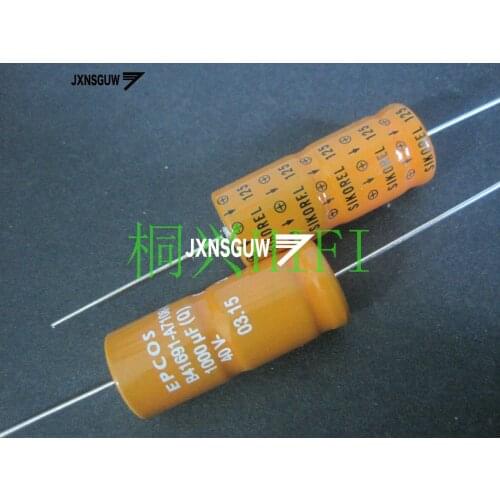 10PCS Original EPCOS B41691 40V1000UF 16X40MM Yellow Axial electrolytic capacitors 1000uF/40v 125degrees 1000UF 40V B41691A7108Q