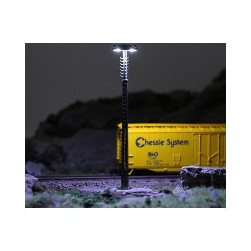 3pcs Model Railway lights Lattice Mast lamp Bright White Track light N Scale 7cm LQS51N