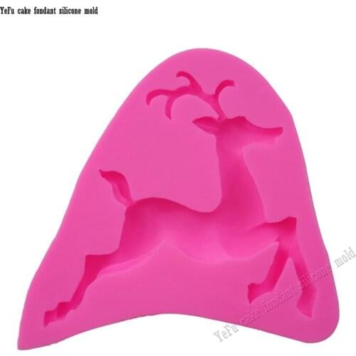 3D Christmas deer Silicone Molds Cake Mold Silicone Baking Tools Kitchen Accessories Decorations Fondant F0819