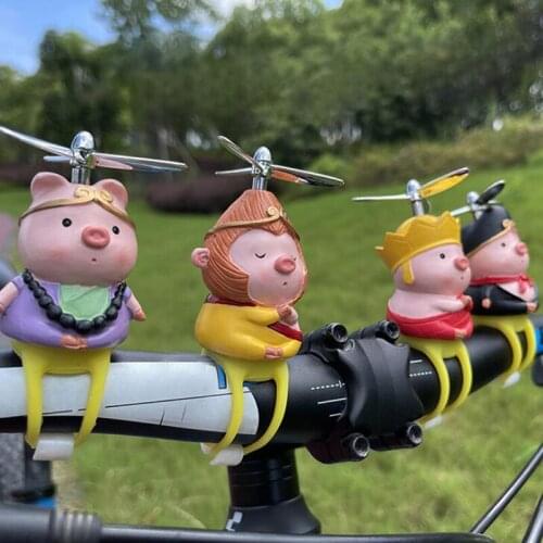 Car Journey to the West Airscrew Standing Bicycle Bell Ring with Monkey King Xuanzang MTB Bike Motor Riding Cycling Accessories