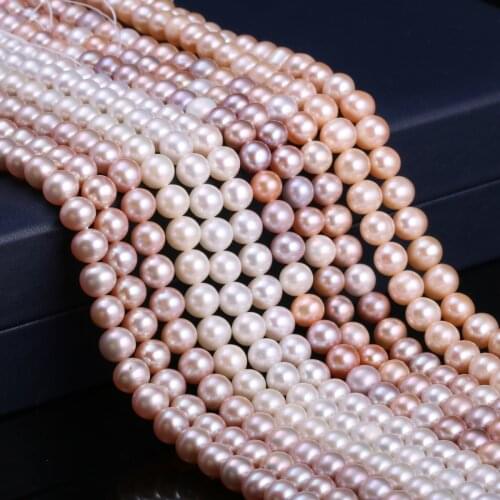 Natural Freshwater Cultured Pearl Beads High Quality Natural Pearls for DIY Jewelry Making Necklace Bracelets 14'' 7-8mm