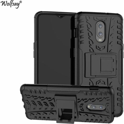Case for Oneplus 6T Cover, Soft Rubber & Hard PC Case For One Plus 6T Case Phone Holder for OnePlus 6T fundas A6013 Wolfsay