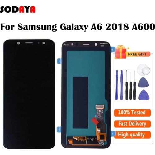 Super AMOLED For SAMSUNG Galaxy A6 2018 Display A600 A600F A600FN LCD Display with Touch Screen Digitizer Assembly