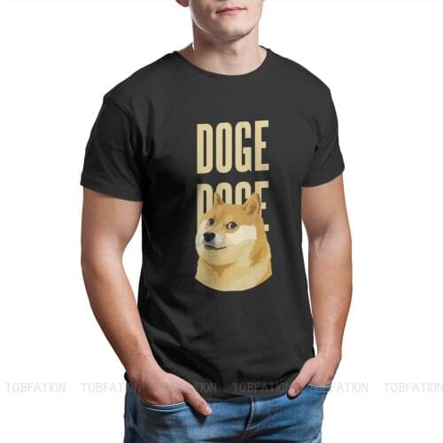 Dogecoin Cryptocurrency Miners Meme Original TShirts Doge Distinctive Homme T Shirt Hipster Clothing 6XL