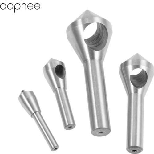 Dophee Countersink Deburring Drill Bit Set Wood Metal Taper Hole Saw Cutter Chamfering Power Drills Tools 10/14/21/28mm 4pcs