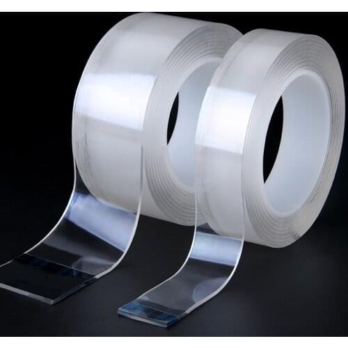 1 roll Practical transparent Double-Sided Adhesive Nano Tape Traceless Washable Removable Tapes Indoor Outdoor Gel Grip Sticker